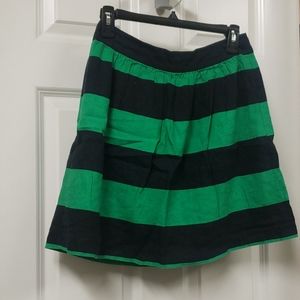 Banana republic navy and green skirt size 4
